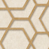 Hexagonal-Trend Collection Wallpapers-Cream & Gold- DK.18184-3