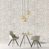 Smoke Wave Cream, Beige & Silver Colour with Light shimmer Lifestyle wallpapers -10mtr Length and 1mtr Width-Equal to Normal 2Rolls-DK.23840-1