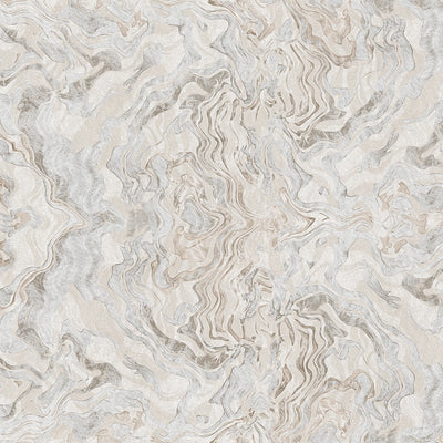 Smoke Wave Cream, Beige & Silver Colour with Light shimmer Lifestyle wallpapers -10mtr Length and 1mtr Width-Equal to Normal 2Rolls-DK.23840-1