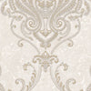 Kingston Prestige Wallpaper Silver, Cream & Brown Textured and matching Damask Pattern wallpapers -10mtr Length and 1mtr Width