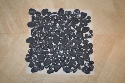 Black Stones Pebbles Mosaic