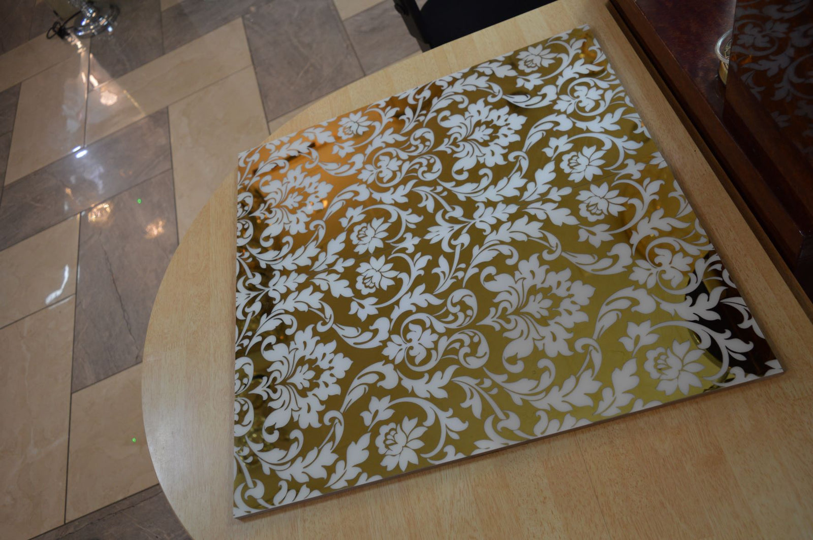 Gold & White Swirls Porcelain Décor Wall & Floor Tiles-300*600*10mm-6sheets-1m2-DEC-MIRO749