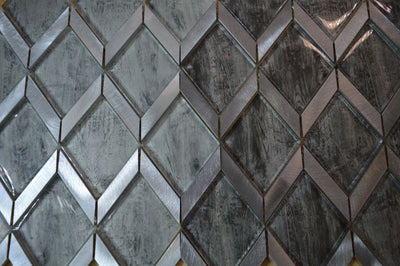 Dark Grey Rhombus Mosaic Tile