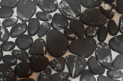 Black Stones Pebbles Mosaic