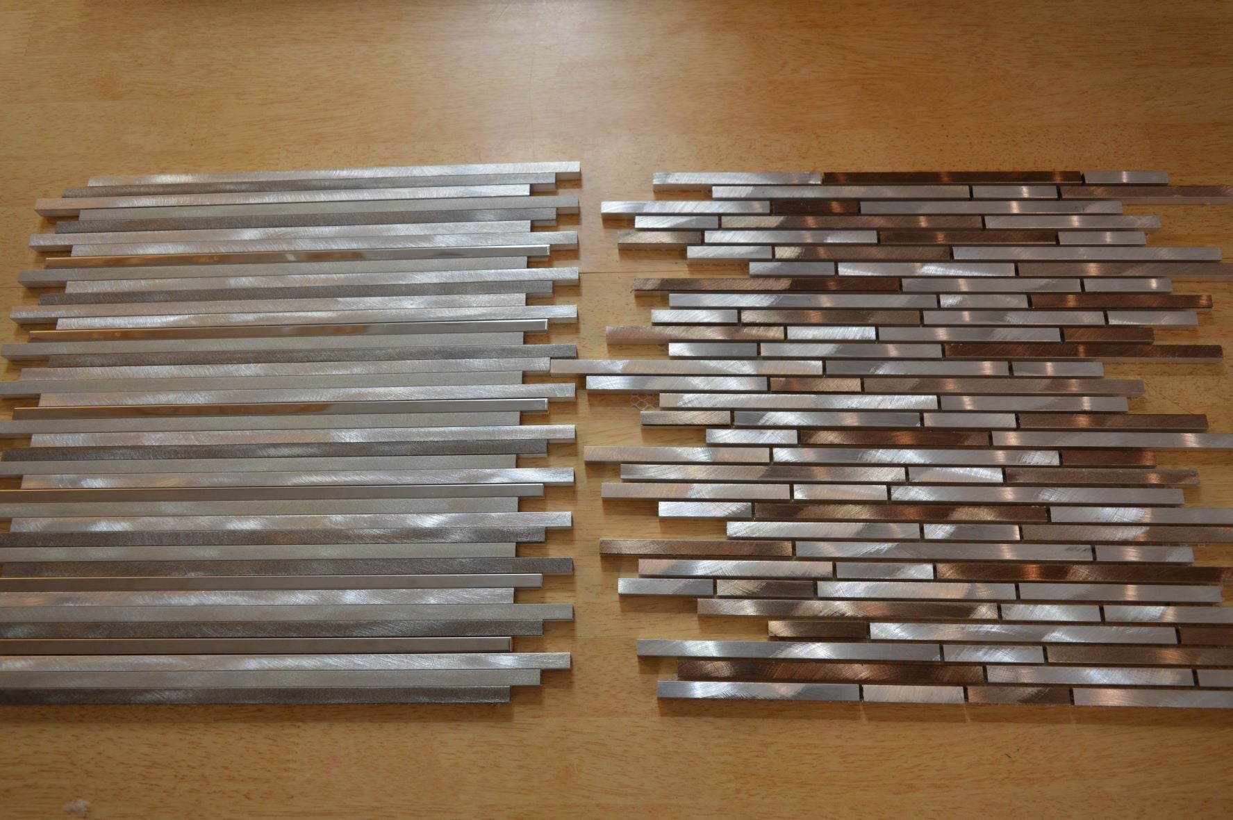 Greyscale Aluminium Mosaic Tile