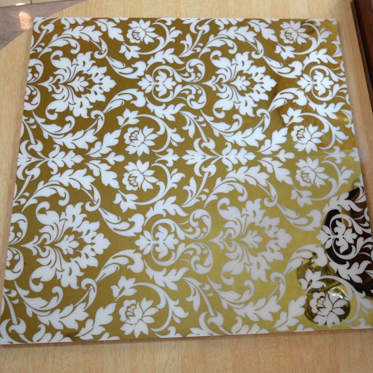 Gold & White Swirls Porcelain Décor Wall & Floor Tiles-300*600*10mm-6sheets-1m2-DEC-MIRO749