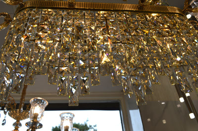 Modern Luxury Crystal Chandeliers –Round(Gold)-6806-8 & 10,Rectangle-6810-10K