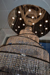 Modern Large Crystallic Chrome Chandelier with adjustable height and position -8003