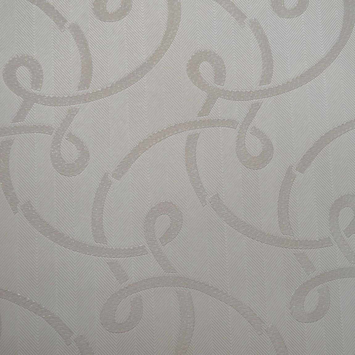 White with Silver Swirls and light shimmer Luxury Wallpapers -15mtr Length and 1mtr Width-Equal to Normal 3Rolls
