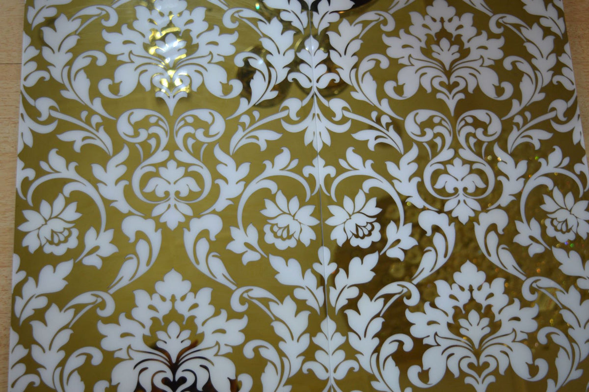 Gold & White Swirls Porcelain Décor Wall & Floor Tiles-300*600*10mm-6sheets-1m2-DEC-MIRO749