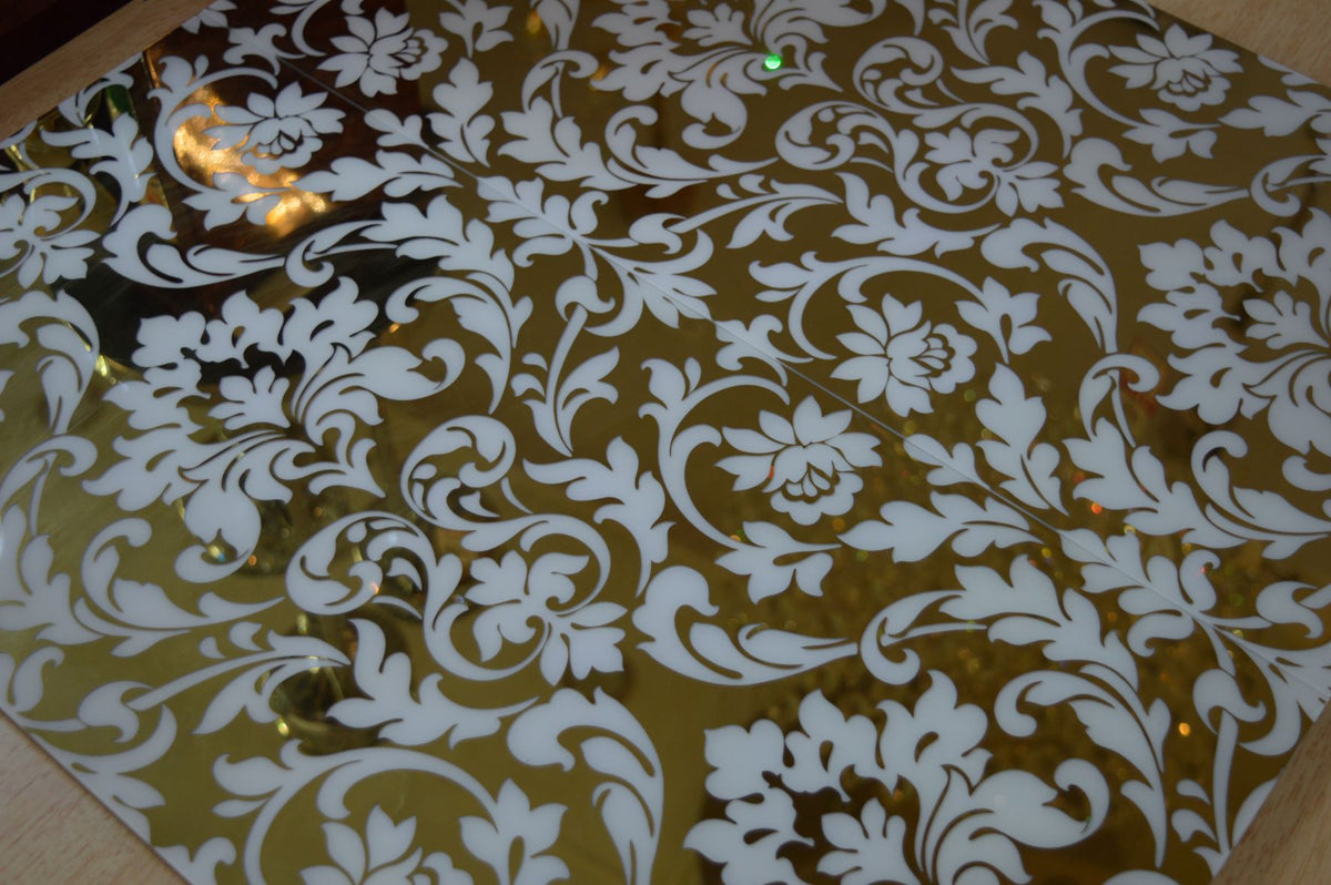 Gold & White Swirls Porcelain Décor Wall & Floor Tiles-300*600*10mm-6sheets-1m2-DEC-MIRO749