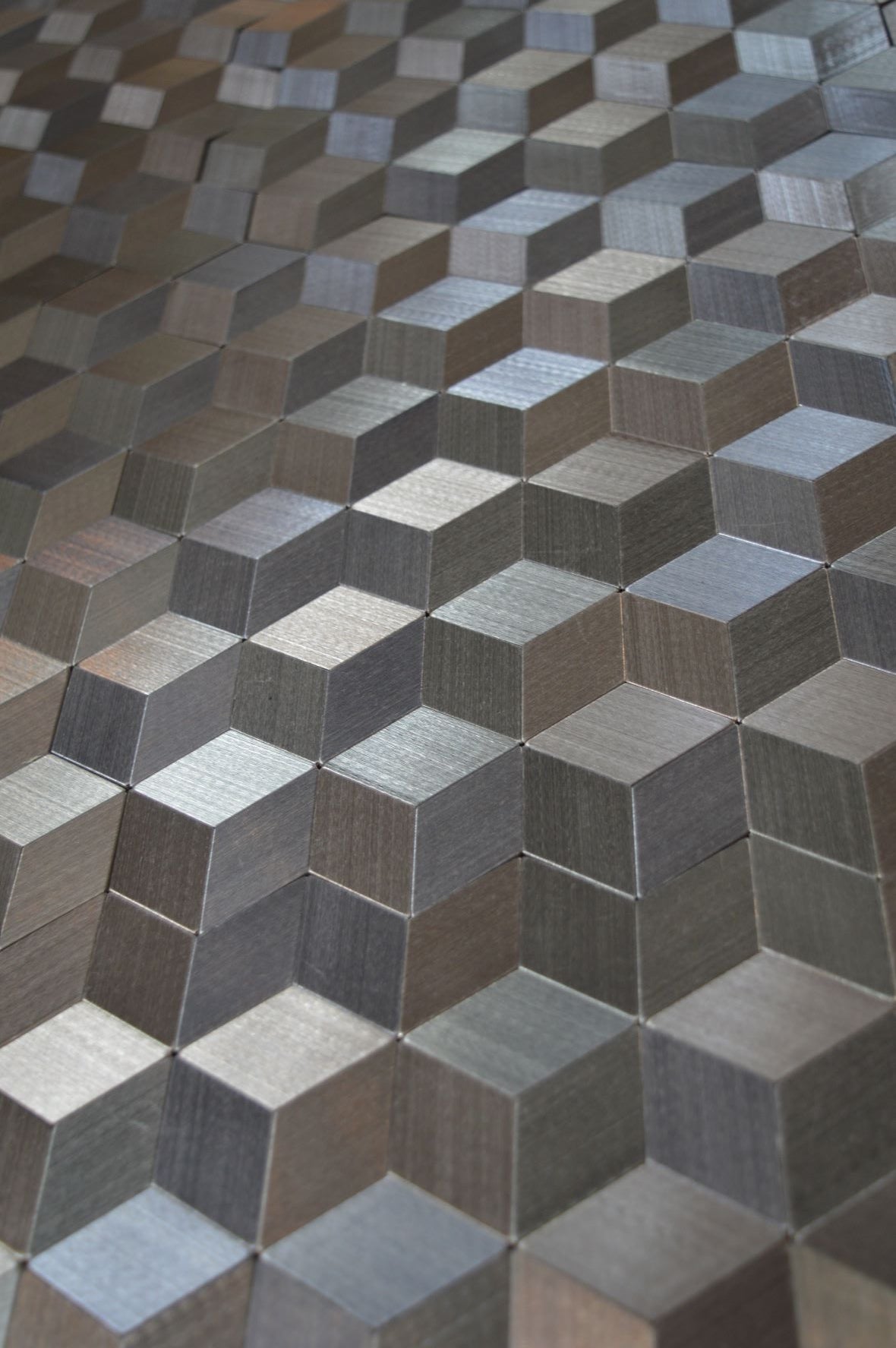 Silver Self Adhesive 3D Peel & Stick Aluminium Mosaic Tiles | 300x300x8mm | 11=1m2-SG108