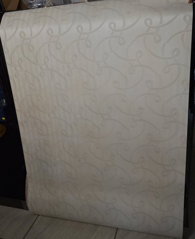 White with Silver Swirls and light shimmer Luxury Wallpapers -15mtr Length and 1mtr Width-Equal to Normal 3Rolls