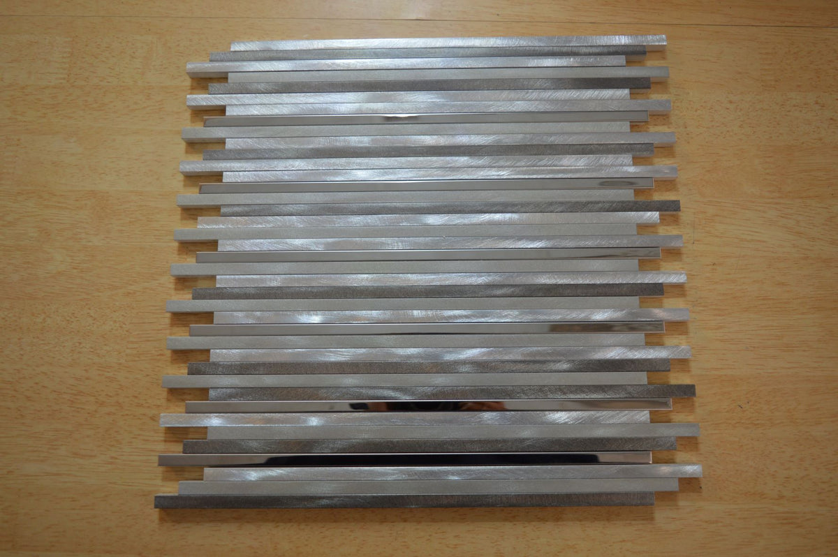 Greyscale Aluminium Mosaic Tile