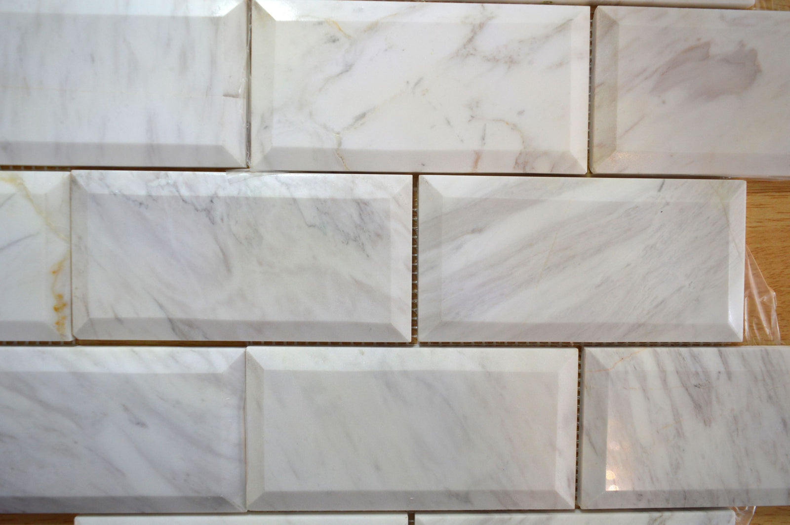 White & Grey Brick Effect Rectangular Stone Mosaic Tiles | 300x300x8mm | 11=1m2