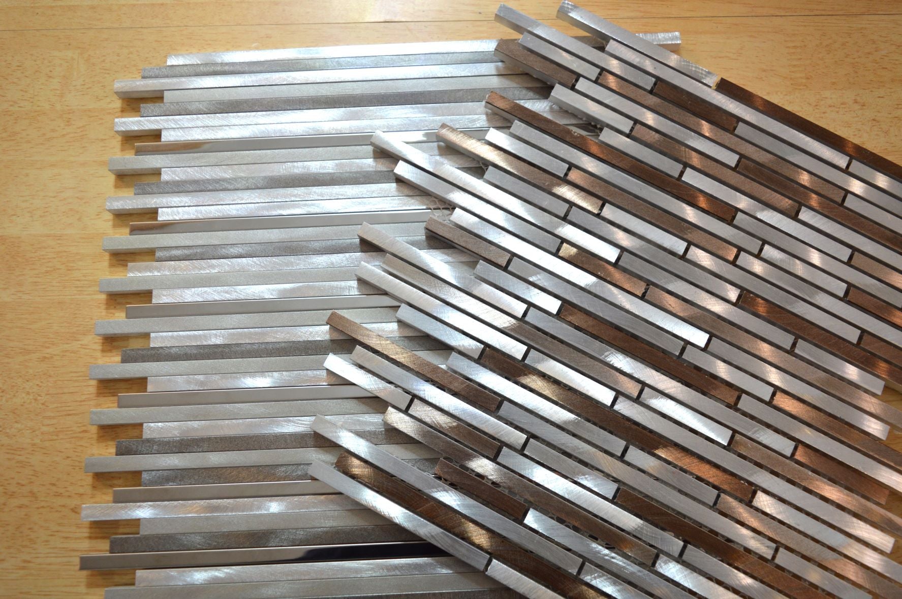 Greyscale Aluminium Mosaic Tile