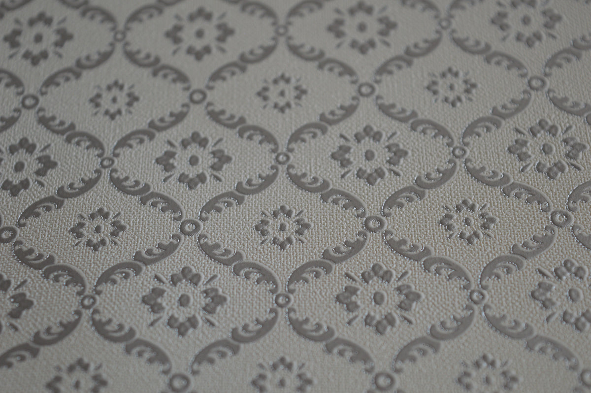 White & Silver Victoria Sawoy Wallpapers - DK.17175-5
