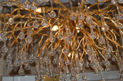 Pendant-Glass Rain Drop Gold Pendant Ceiling Light-A3139/500, 800 & 1000*500