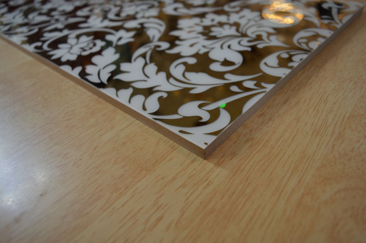 Gold & White Swirls Porcelain Décor Wall & Floor Tiles-300*600*10mm-6sheets-1m2-DEC-MIRO749
