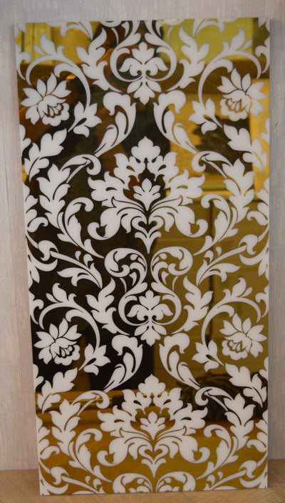 Gold & White Swirls Porcelain Décor Wall & Floor Tiles-300*600*10mm-6sheets-1m2