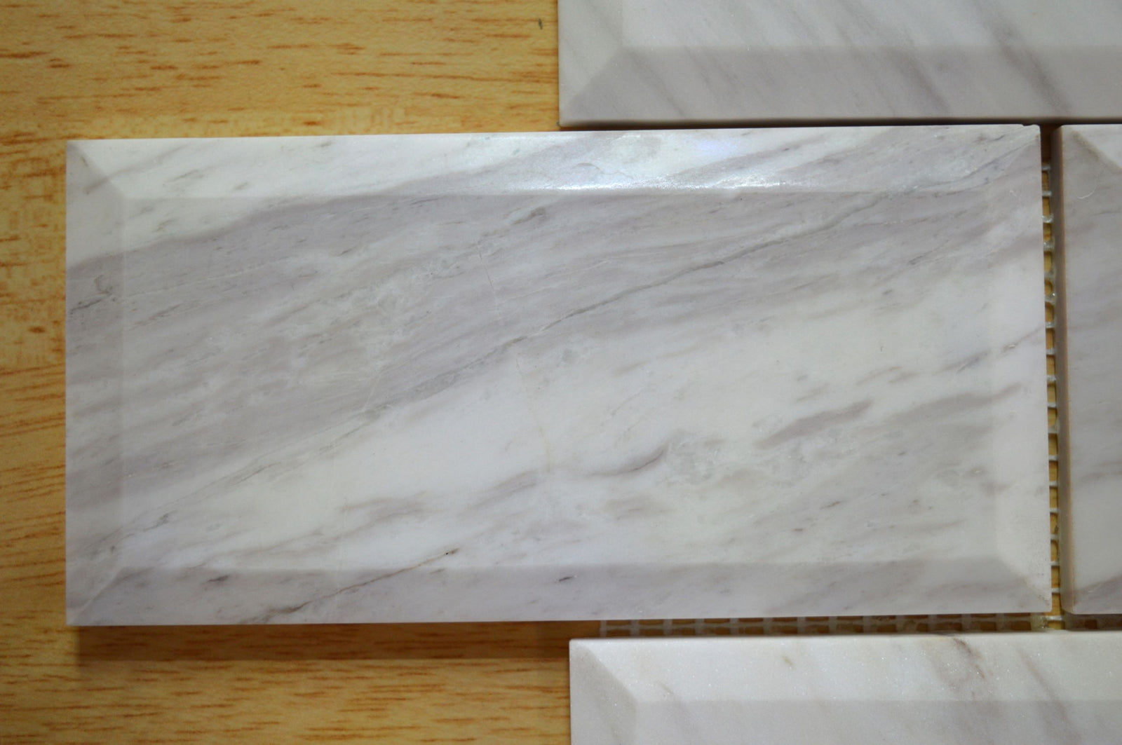 White & Grey Brick Effect Rectangular Stone Mosaic Tiles | 300x300x8mm | 11=1m2