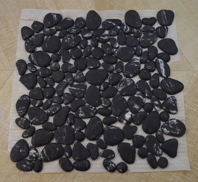 Black Stones Pebbles Mosaic