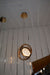 Pendant-Crystal Glass Pendant light with Rotating Ring-2010-1,3 & 5 rings(Rose Gold) with matching wall lights