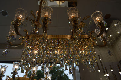 Modern Luxury Crystal Chandeliers –Round(Gold)-6806-8 & 10,Rectangle-6810-10K