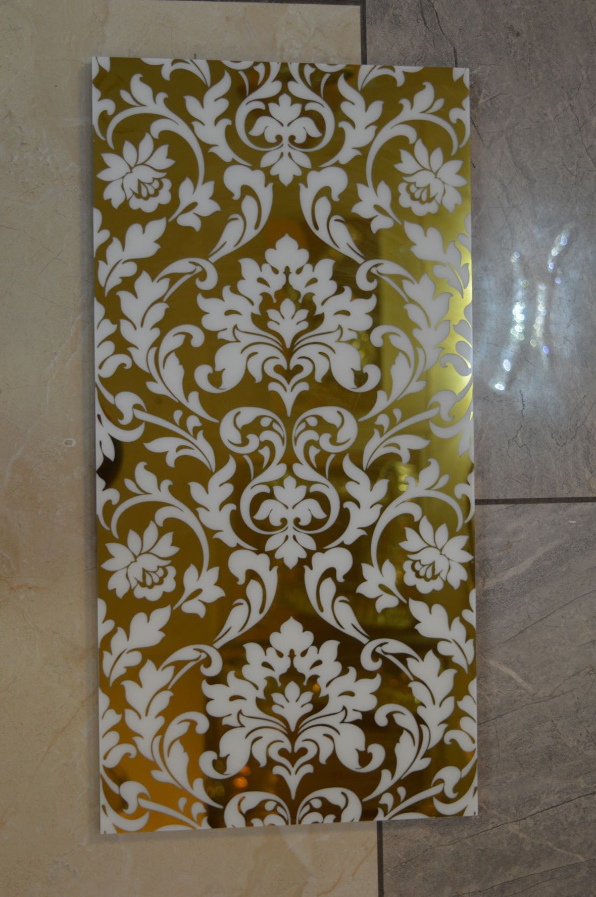 Gold & White Swirls Porcelain Décor Wall & Floor Tiles-300*600*10mm-6sheets-1m2-DEC-MIRO749