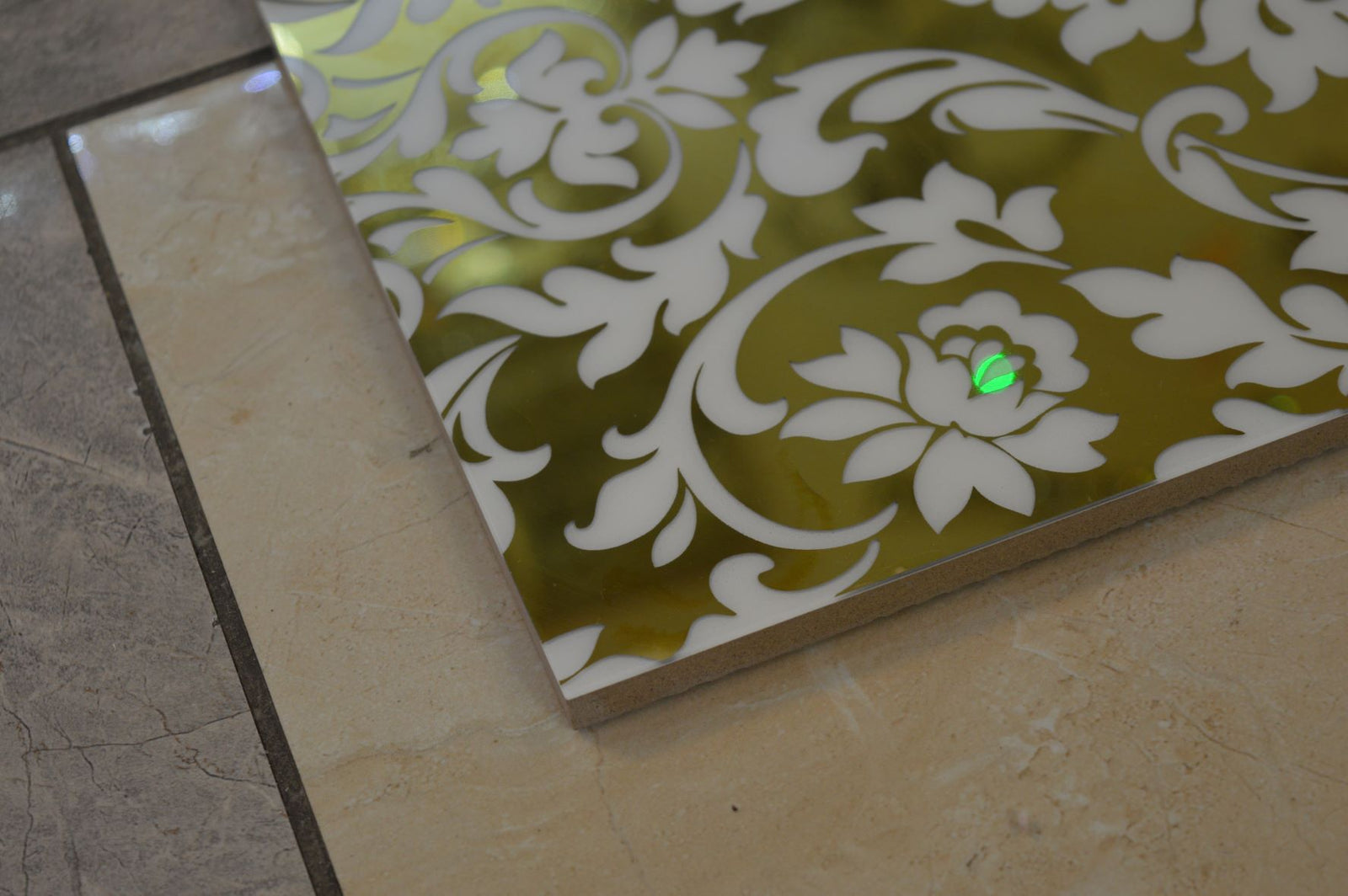 Gold & White Swirls Porcelain Décor Wall & Floor Tiles-300*600*10mm-6sheets-1m2-DEC-MIRO749