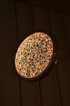 Pendant-Crystal Glass Pendant light with Rotating Ring-2010-1,3 & 5 rings(Rose Gold) with matching wall lights