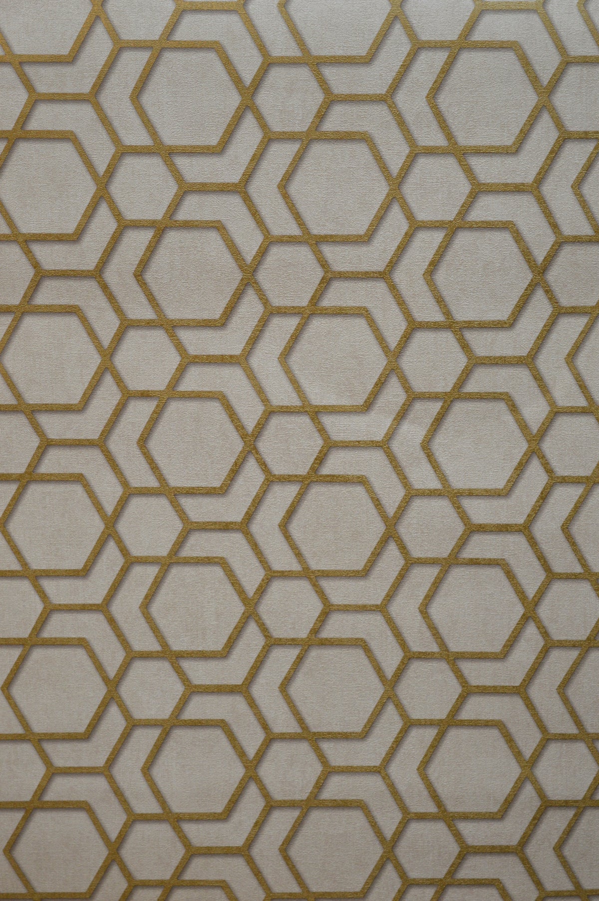 Hexagonal-Trend Collection Wallpapers-Cream & Gold- DK.18184-3