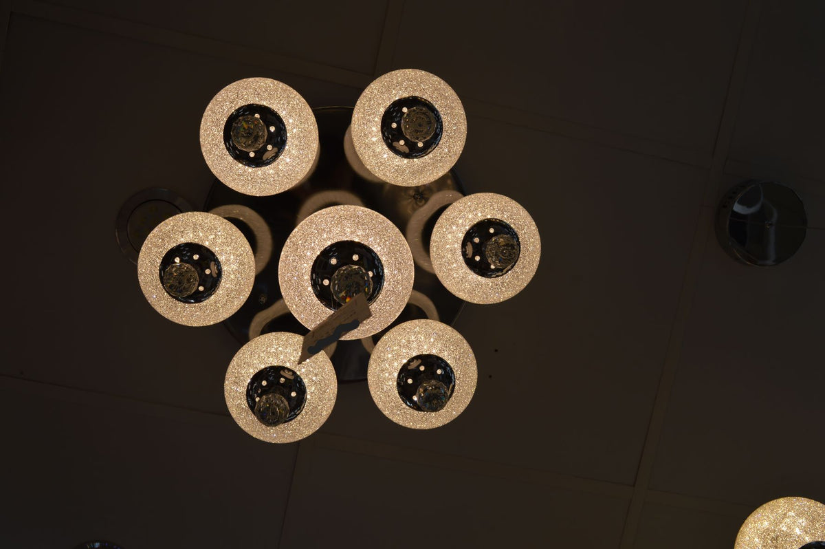 Pendant-Crystal Globs Staircase hanging Pendant Ceiling Light-2113-11CH/GD & 2113-7CH/GD-color changing & dimmable with remote control