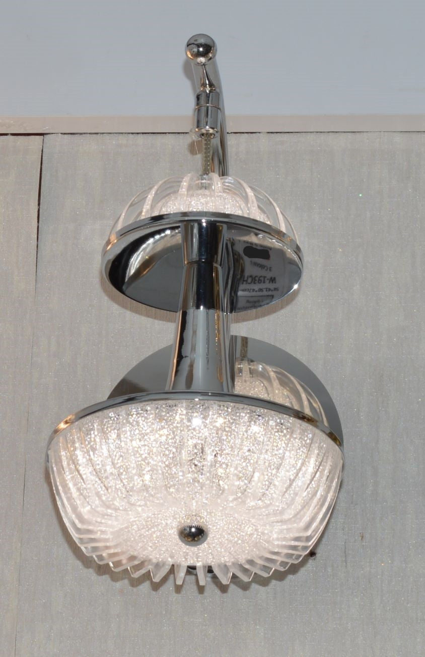 Crystallic Hanging Pendant Wall Light-W-193Chrome & Gold
