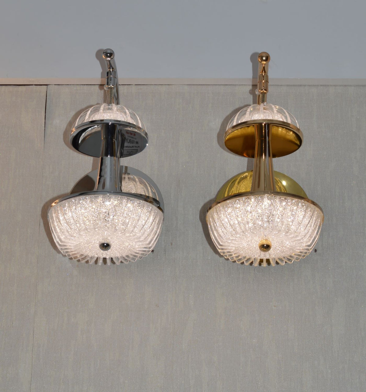 Crystallic Hanging Pendant Wall Light-W-193Chrome & Gold