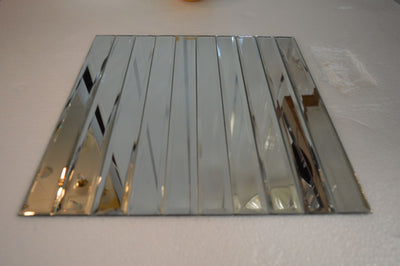 MIRROR METRO MOSAIC TILES REFLEXION RECTANGLE- 300*300*8mm-11sheets-1m2