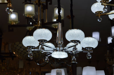Suspended ceiling golden mirror frame 6 arms light [21136-6]