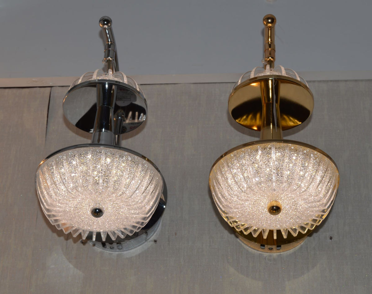 Crystallic Hanging Pendant Wall Light-W-193Chrome & Gold