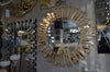 Starburst Brush Gold Round Decorative Wall Mirror-GS-MF0307-90*90*2cm