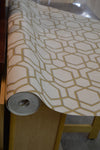 Hexagonal-Trend Collection Wallpapers-Cream & Gold- DK.18184-3