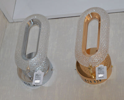 Crystallic Oval Shape Beautiful Warm LED Free Standing Lamps with matching table lamps & Wall Lights-MB2179Chrome & Gold