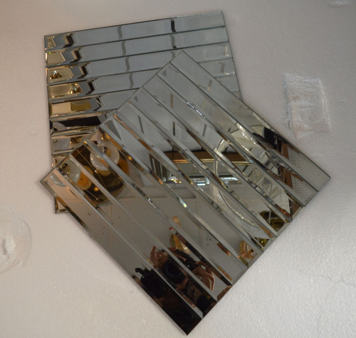 MIRROR METRO MOSAIC TILES REFLEXION RECTANGLE- 300*300*8mm-11sheets-1m2-DZ3303