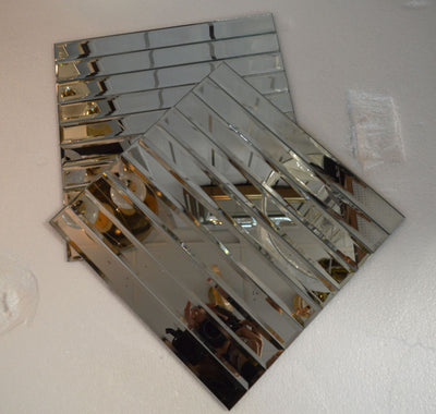 MIRROR METRO MOSAIC TILES REFLEXION RECTANGLE- 300*300*8mm-11sheets-1m2