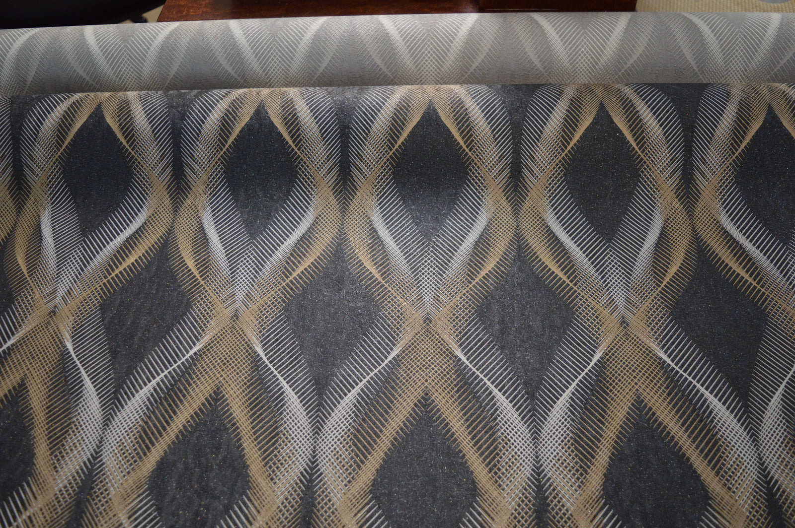 Lifestyle Black and Gold, Grey and Silver Modern Homes Double Width Wallpapers- DK.23940-2 & 4