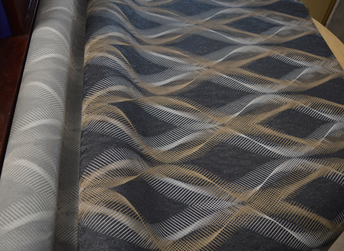 Lifestyle Black and Gold, Grey and Silver Modern Homes Double Width Wallpapers- DK.23940-2 & 4