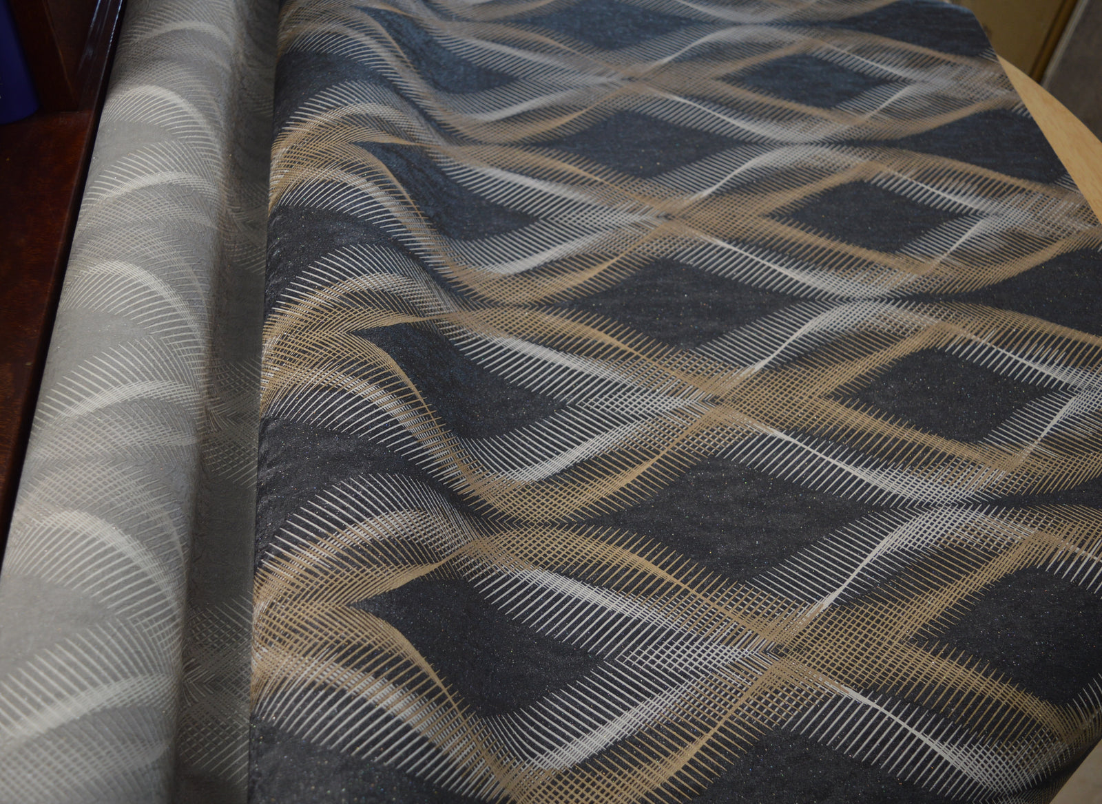 Lifestyle Black and Gold, Grey and Silver Modern Homes Double Width Wallpapers- DK.23940-2 & 4