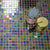Rainbow Purple Iridescent Diesel Petrol Glass Mosaic Tiles | 1 sheet 327x327x4mm | 10 sheets 1sqm