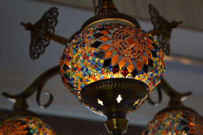 Turkish 5/3 Turkish Colourful Pendant Ceiling Light-88713/3 & 6