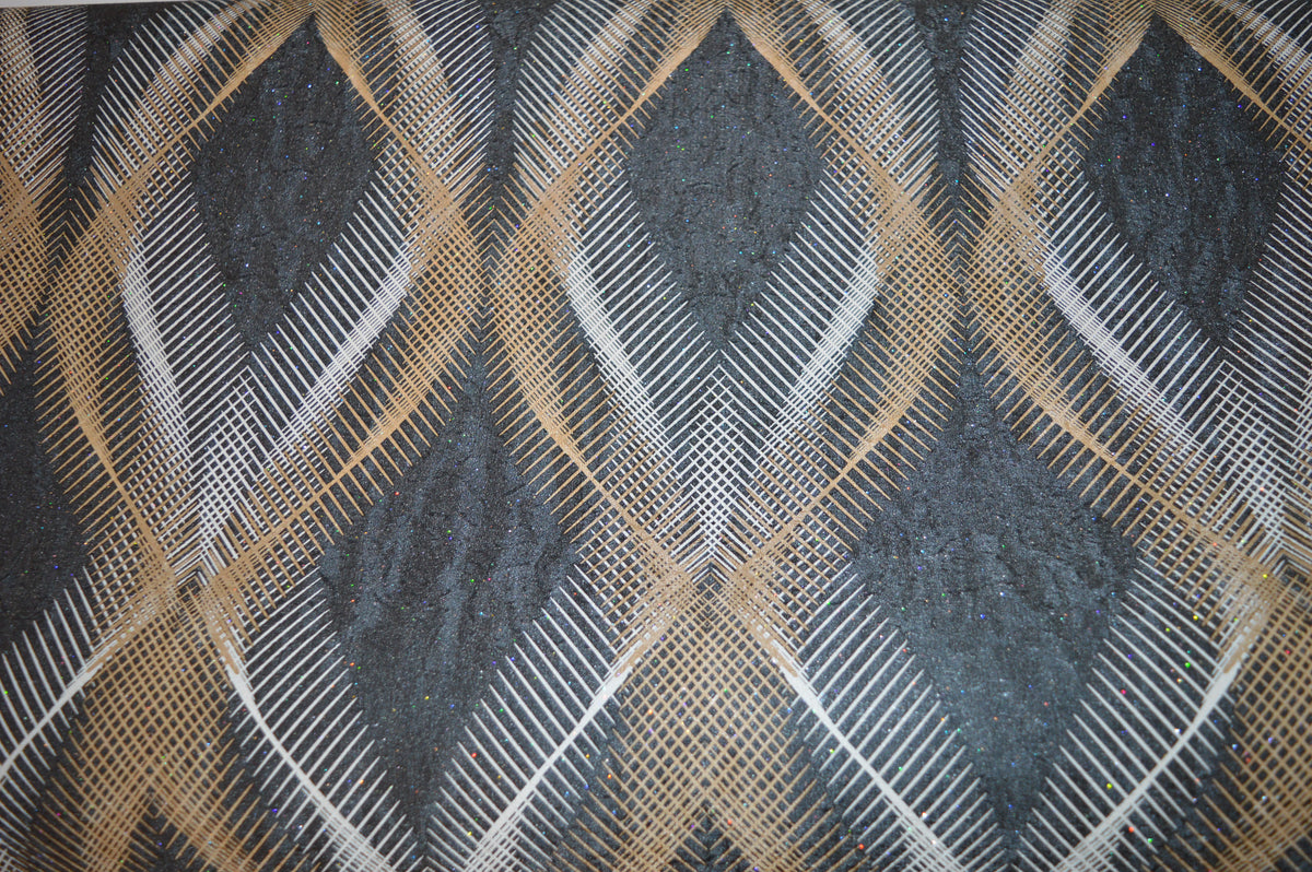 Lifestyle Black and Gold, Grey and Silver Modern Homes Double Width Wallpapers- DK.23940-2 & 4