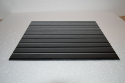 Black Rectangle Strip Glass Mosaic Tiles-300*300*8mm-11sheets-1m2-DZ3302